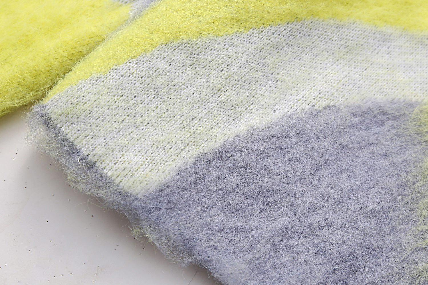 Winter Women's Clothing Fashion Pullover Patchwork Wool