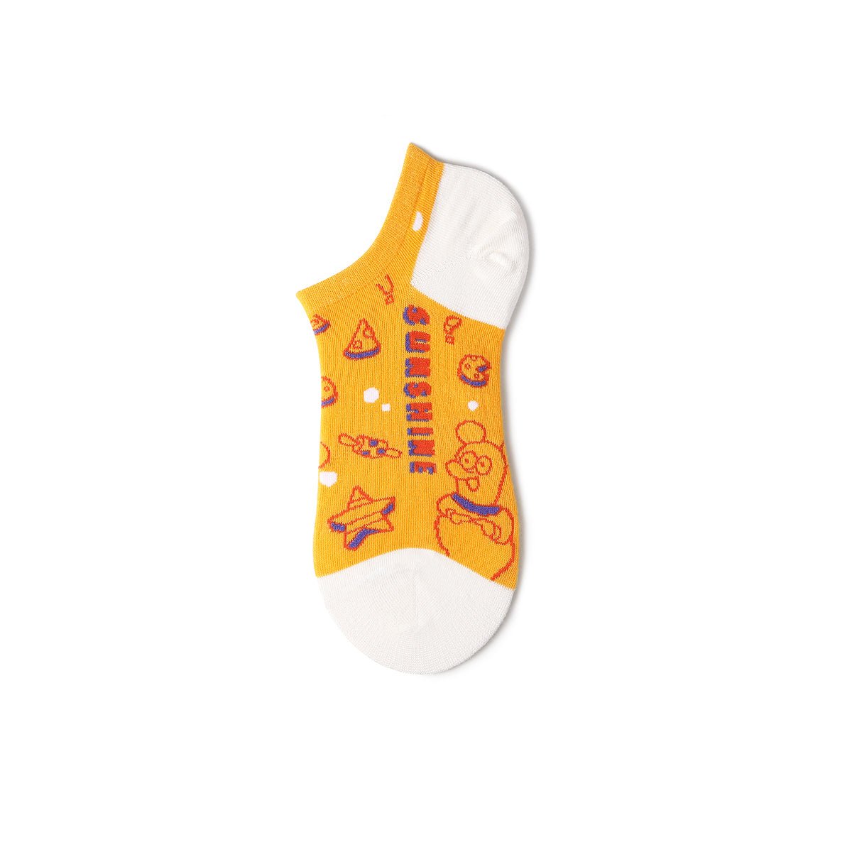 Smiling Face Summer Women 5pcs Ankle Socks Set